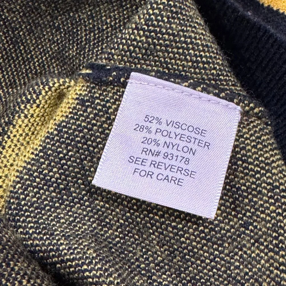 Philosophy Tiger Dolman Sleeve Sweater Black Yellow (Size S) - Picture 8 of 9